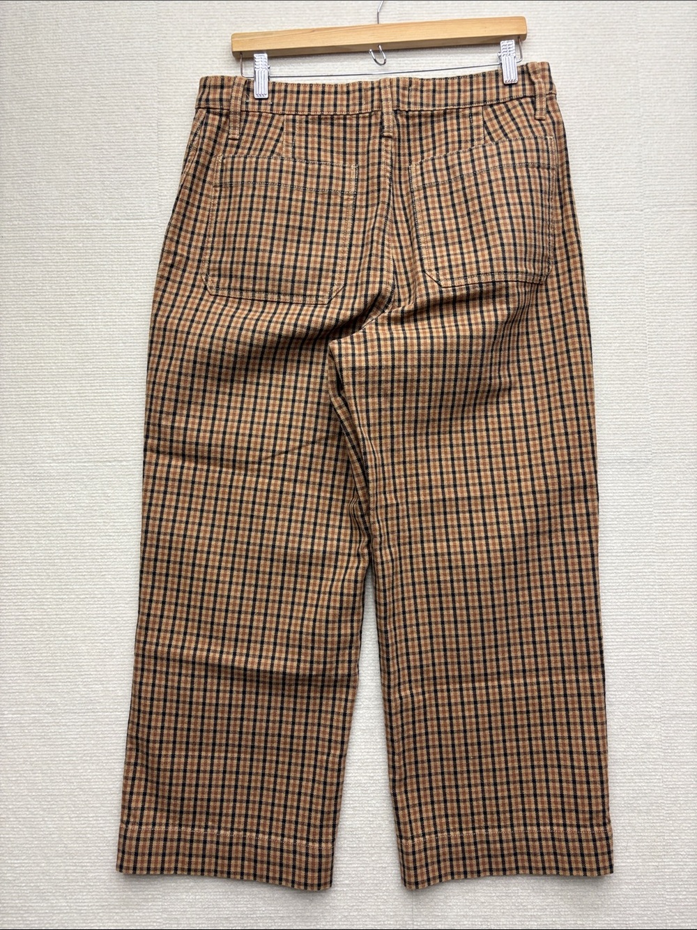 MADEWELL | slim Emmett wide leg crop pants plaid 31 - Picture 4 of 7